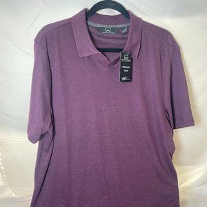 NWT michael strahan golf polo shirt L Purple